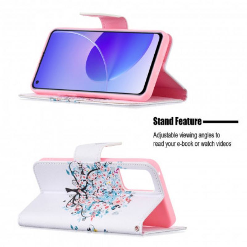 Fliptok / Bőrtok Oppo Reno 6 5G Virágzott Fa