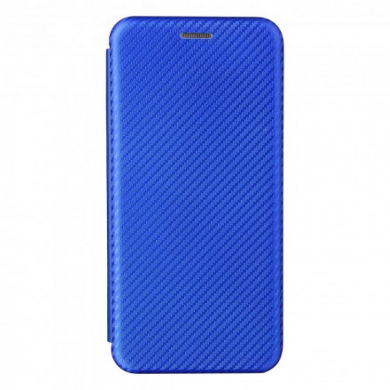 Fliptok Oppo Reno 6 5G Bőrtok Színes Karbon Szilikon