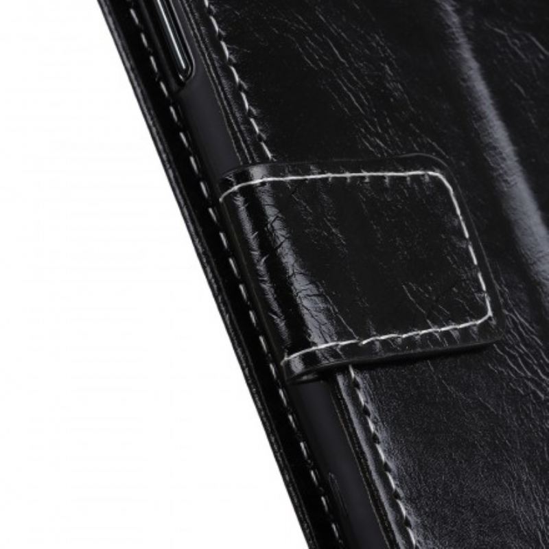 Fliptok / Bőrtok Samsung Galaxy A20e Fényes És Látható Varratok
