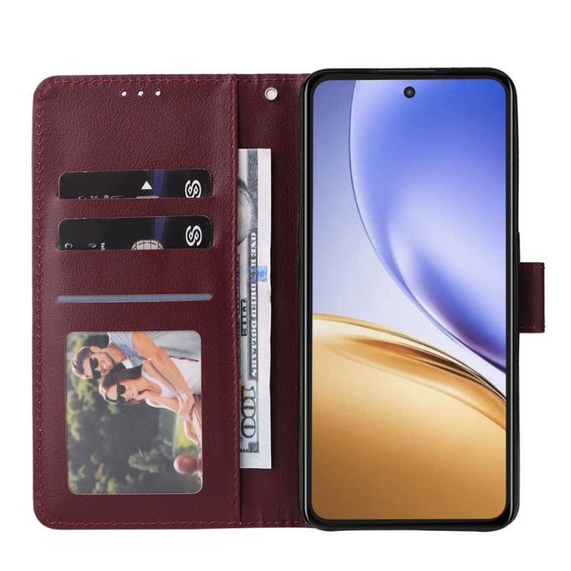 Bőrtok Realme 14t 5g Egyszínű Pánt