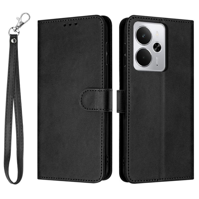 Fliptok Realme 14t 5g Bőrhatású Nyakpánttal