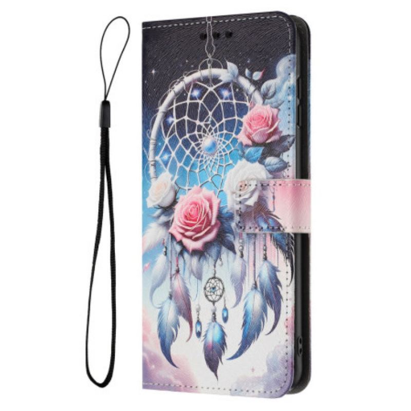 Kinyitható Bőrtok Realme 14t 5g Virágminta Minta És Álomfogó