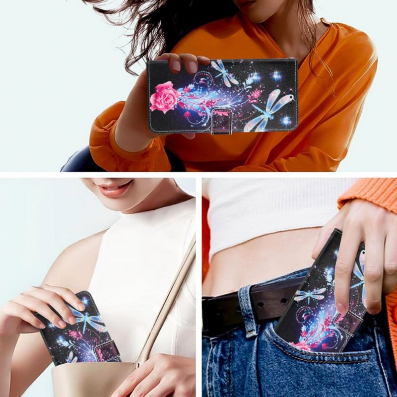 Kinyitható Tokok Realme 14t 5g Szitakötő Minta