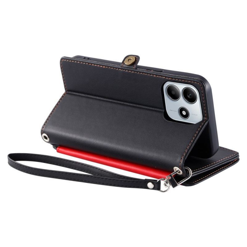 Bőrtok Xiaomi Redmi Note 14 5g Állítható Pántos Pénztárca