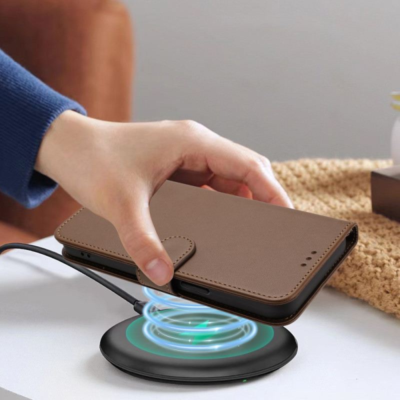 Bőrtok Xiaomi Redmi Note 14 5g Egyszínű Nyakpántos