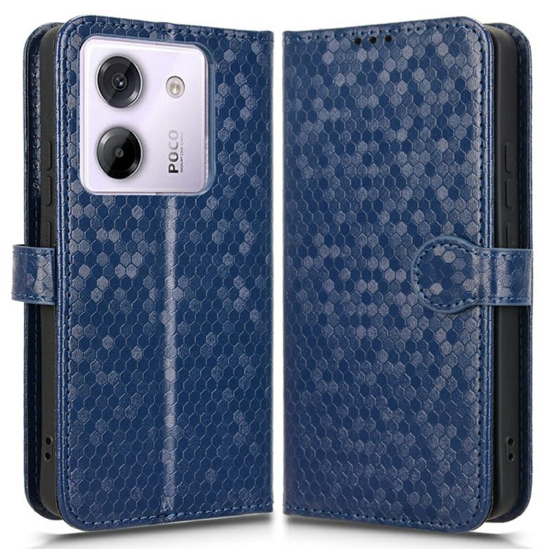 Bőrtok Xiaomi Redmi Note 14 5g Fényes Tüskék Nyakpántos