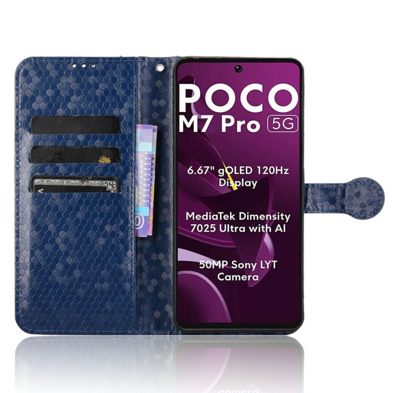 Bőrtok Xiaomi Redmi Note 14 5g Fényes Tüskék Nyakpántos