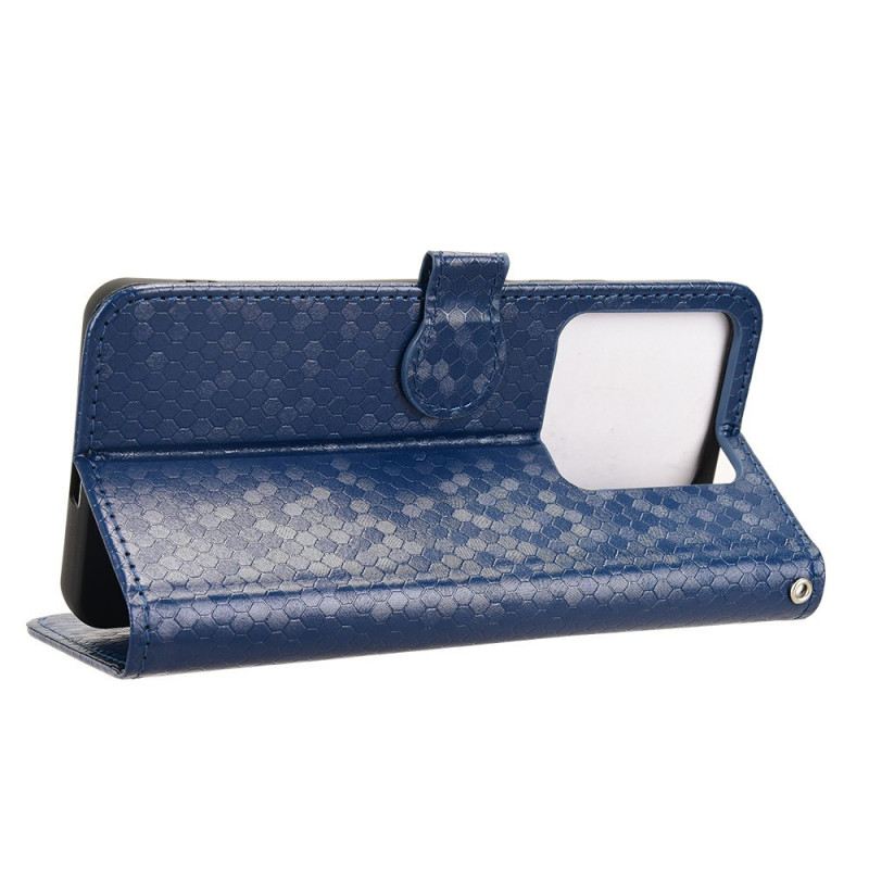 Bőrtok Xiaomi Redmi Note 14 5g Fényes Tüskék Nyakpántos