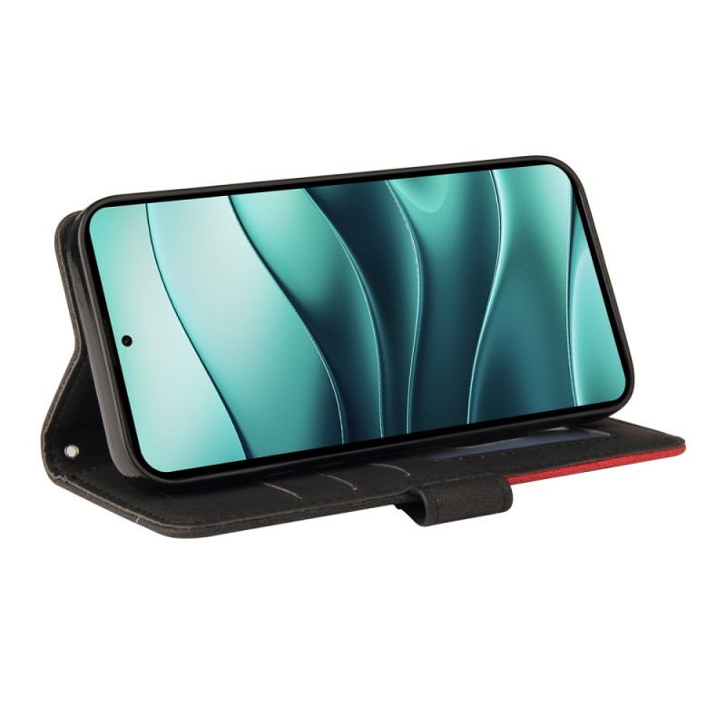 Bőrtok Xiaomi Redmi Note 14 5g Kétszínű Grafika