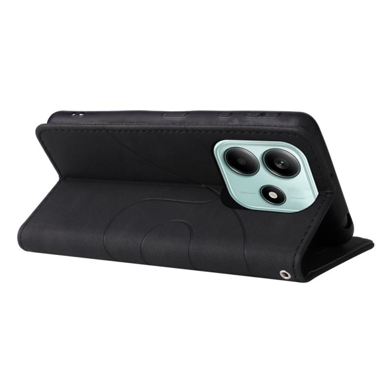 Bőrtok Xiaomi Redmi Note 14 5g Kétszínű Grafika