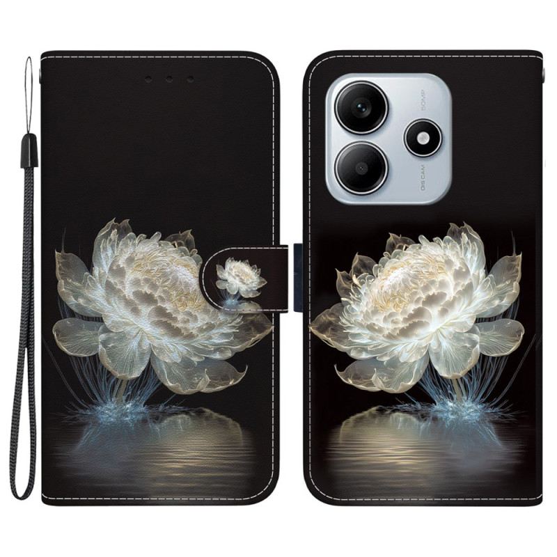 Bőrtok Xiaomi Redmi Note 14 5g Kristály Bazsarózsa