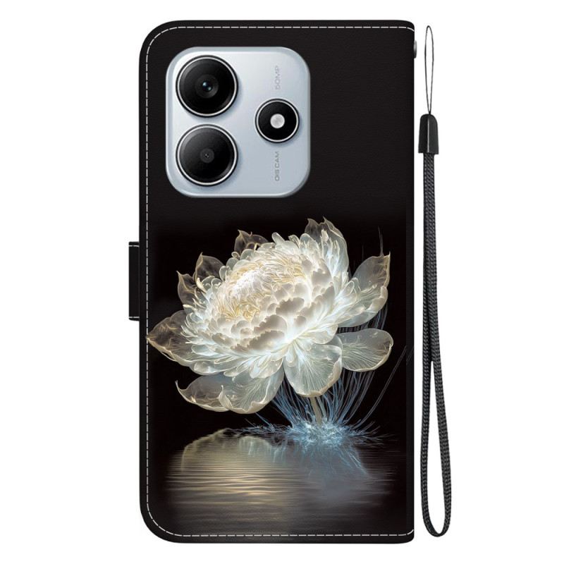 Bőrtok Xiaomi Redmi Note 14 5g Kristály Bazsarózsa