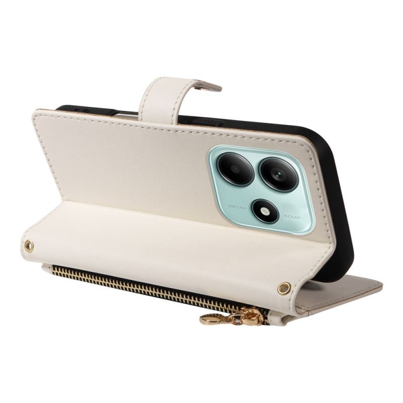 Bőrtok Xiaomi Redmi Note 14 5g Steppelt Pántokkal