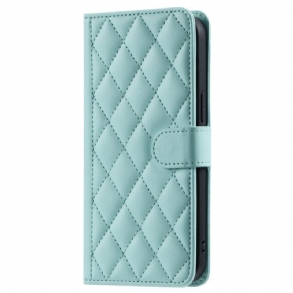 Bőrtok Xiaomi Redmi Note 14 5g Steppelt Vállpánttal És Pánttal