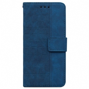 Bőrtok Xiaomi Redmi Note 14 5g Szőtt Minta Pánttal