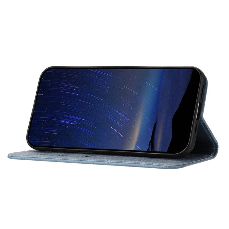 Bőrtok Xiaomi Redmi Note 14 5g Szőtt Textúra Pánttal