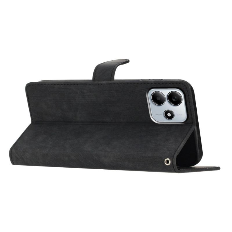 Bőrtok Xiaomi Redmi Note 14 5g Velúrhatású Pánttal