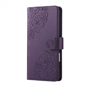 Bőrtok Xiaomi Redmi Note 14 5g Virágmintás