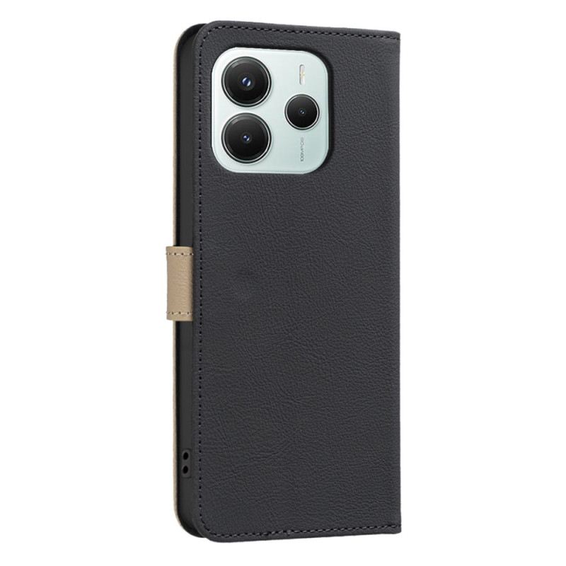 Bőrtok Xiaomi Redmi Note 14 5g Virágmintás Binfen Szín