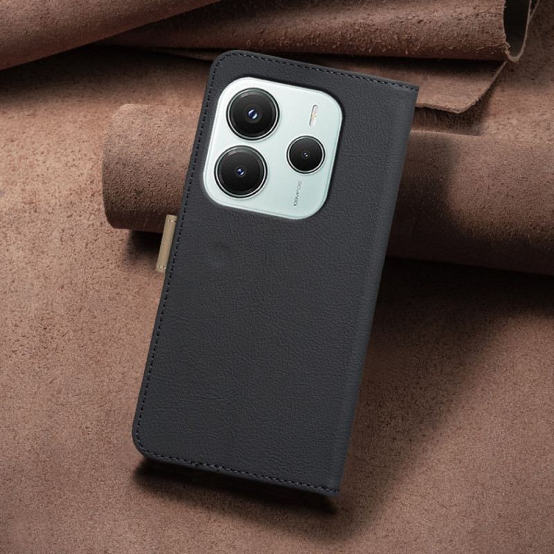 Bőrtok Xiaomi Redmi Note 14 5g Virágmintás Binfen Szín