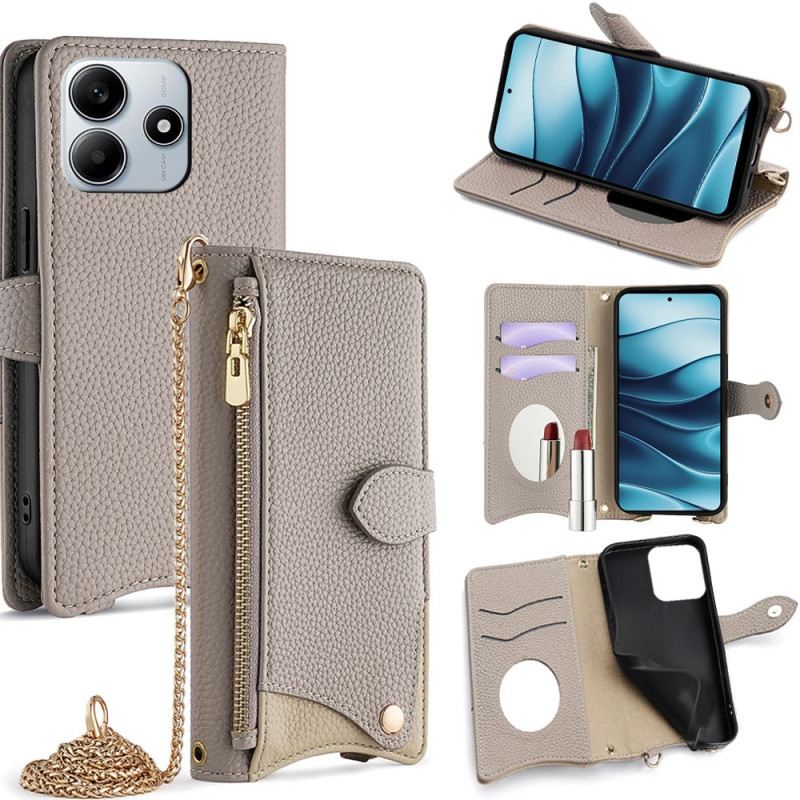 Kinyitható Tokok Xiaomi Redmi Note 14 5g Állvánnyal És Csuklópánttal