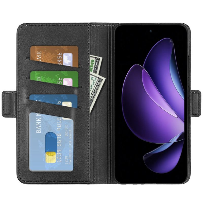 Bőrtok Oppo Reno 13f 4g / 5g / 13 Fs 5g Dupla Csattal