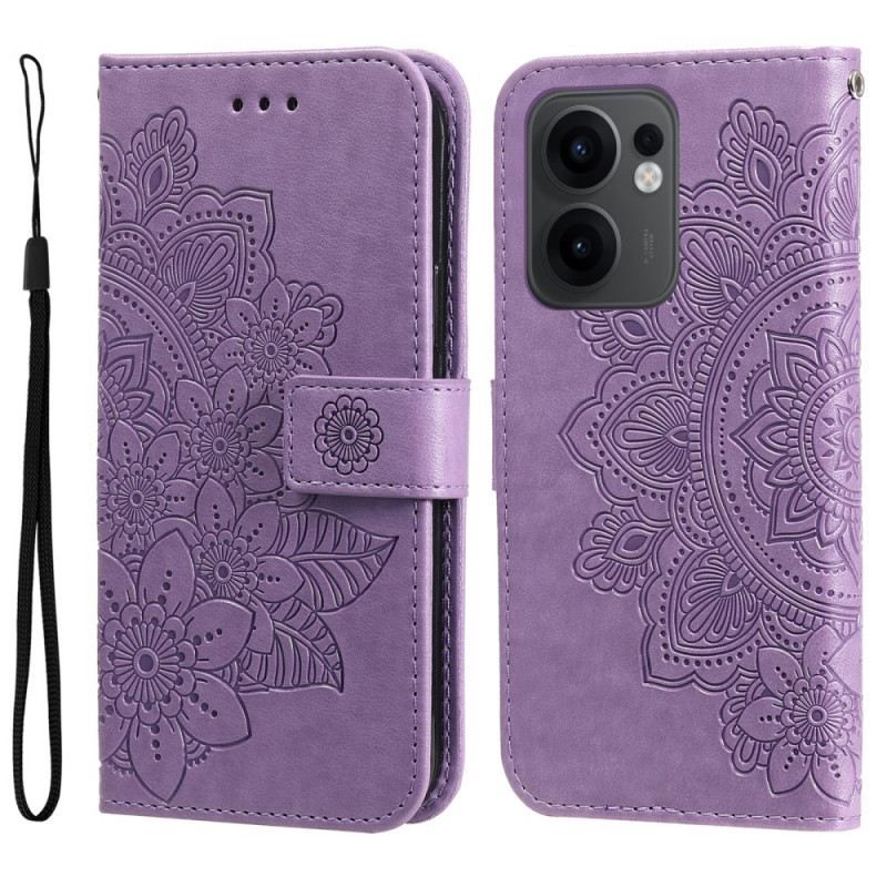 Bőrtok Oppo Reno 13f 4g / 5g / 13 Fs 5g Mandala Minta