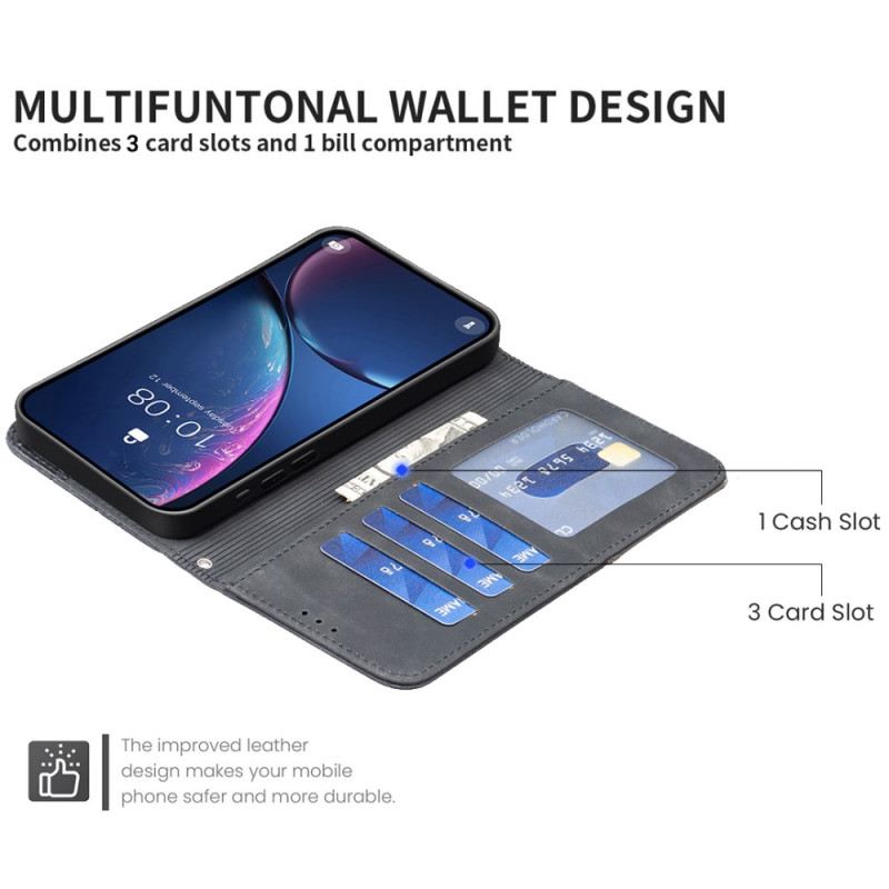 Kinyitható Bőrtok Oppo Reno 13f 4g / 5g / 13 Fs 5g Geometrikus Minta Binfen Szín