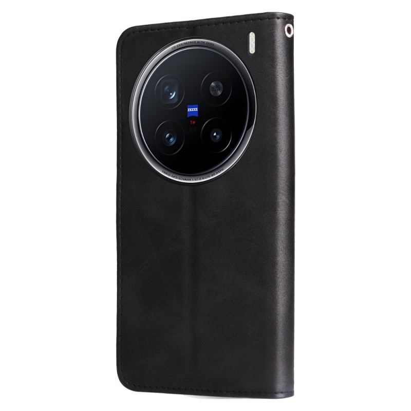 Bőrtok Vivo X200 Pro Cipzáras Pénztárca