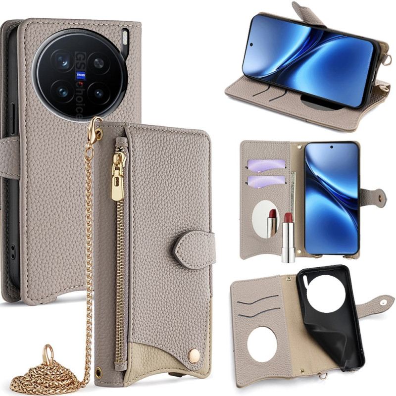 Bőrtok Vivo X200 Pro Tükör És Vállpánt