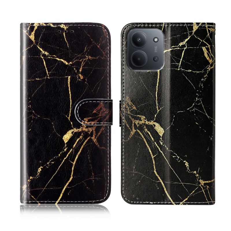 Bőrtok Poco C85 Mintával