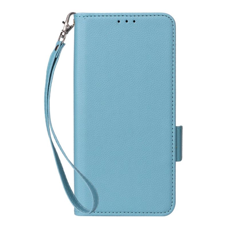 Bőrtok Poco C85 Műbőr Pánttal