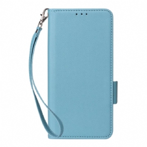 Bőrtok Poco C85 Műbőr Pánttal