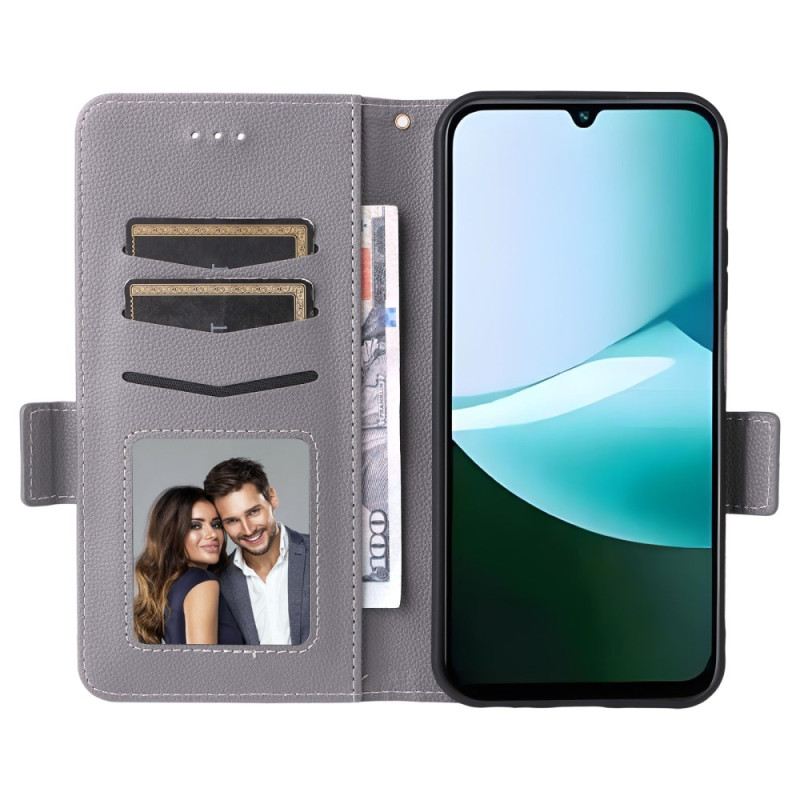 Bőrtok Poco C85 Műbőr Pánttal