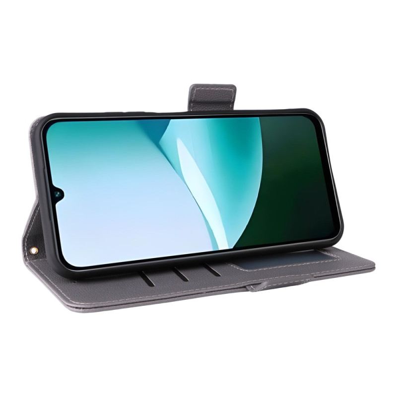 Bőrtok Poco C85 Műbőr Pánttal