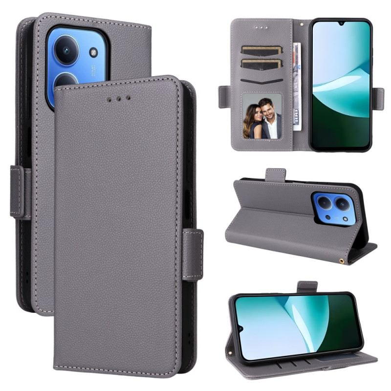 Bőrtok Poco C85 Műbőr Pánttal