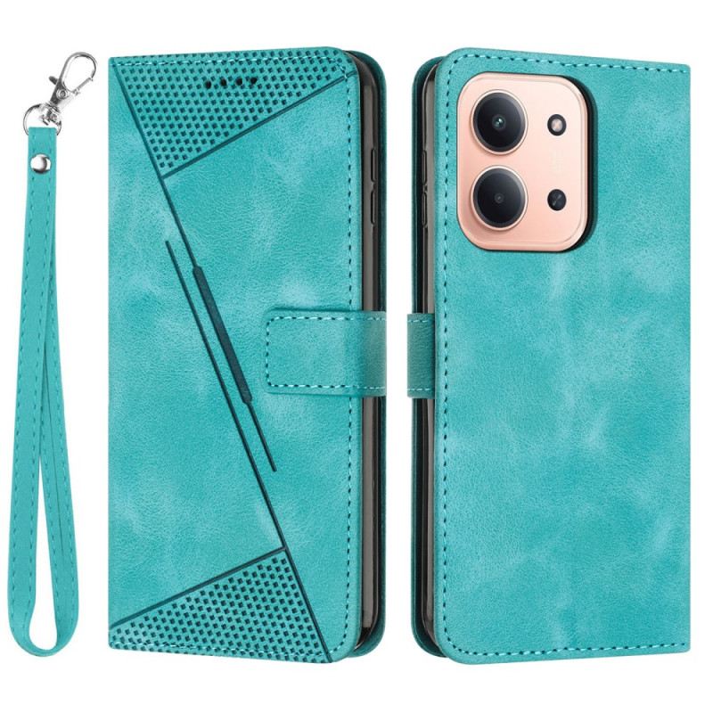 Bőrtok Poco C85 Retró Dizájnvonalak