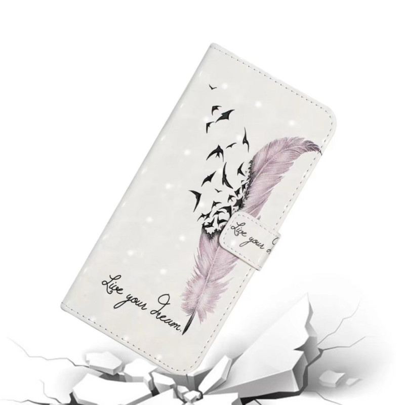 Bőrtok Poco C85 Rózsaszín Toll