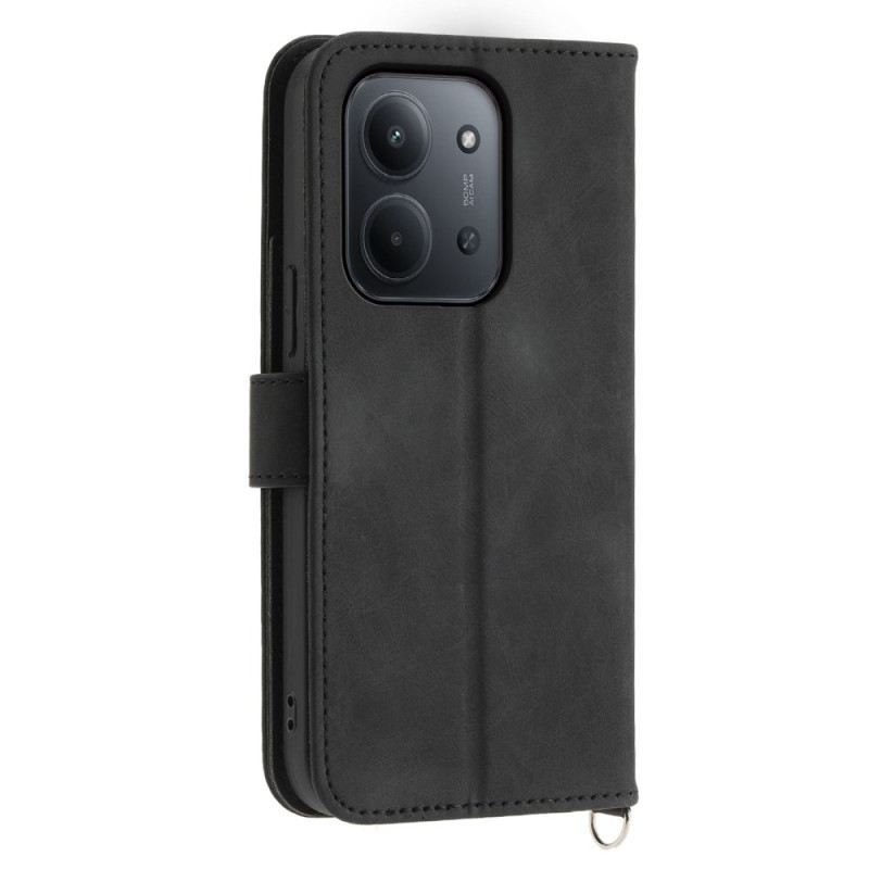 Bőrtok Poco C85 Velúr Csipkehatású