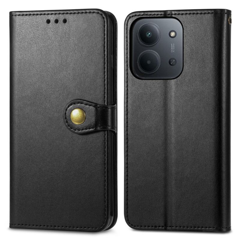 Bőrtok Poco C85 Vintage Csattal