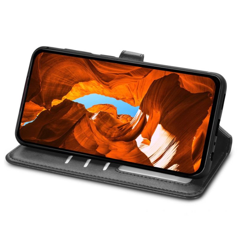 Bőrtok Poco C85 Vintage Csattal