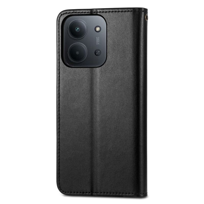 Bőrtok Poco C85 Vintage Csattal