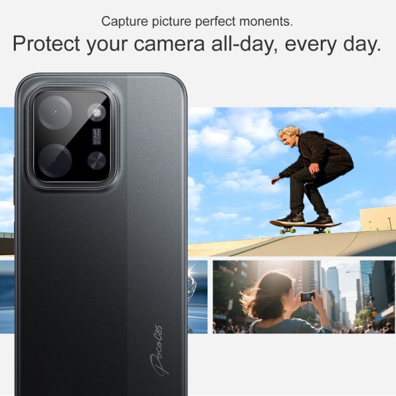 Edzett Üveg Lencsevédő Xiaomi Poco C85-höz (fekete Változat)