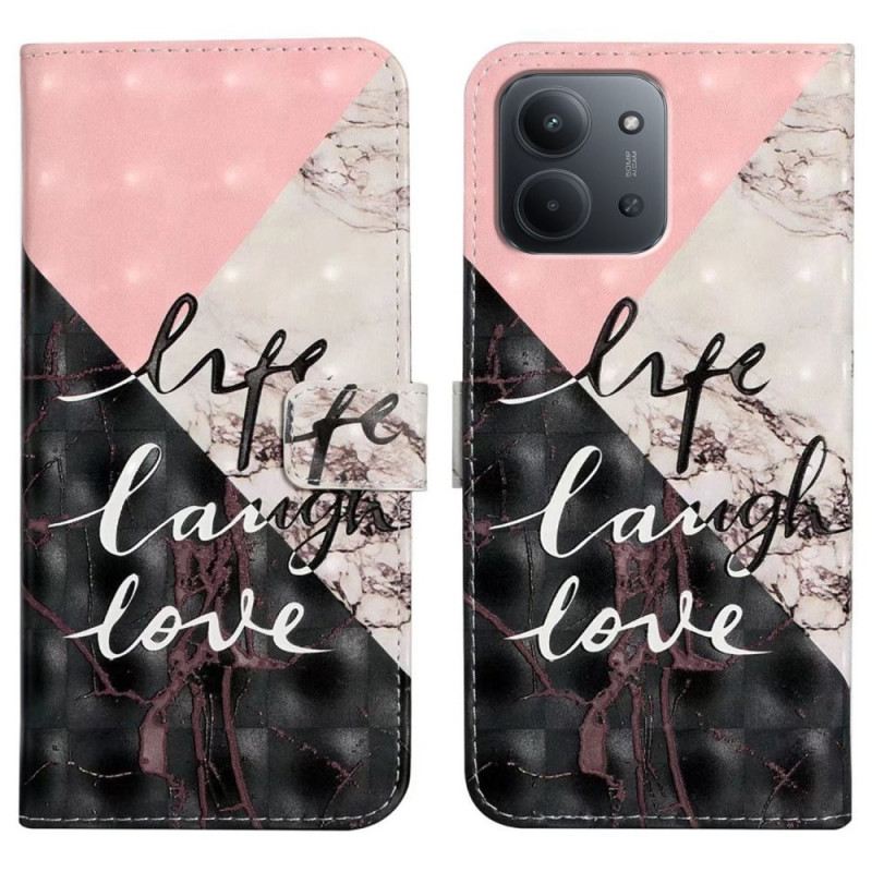 Kinyitható Bőrtok Poco C85 Élet Nevetés Szerelem