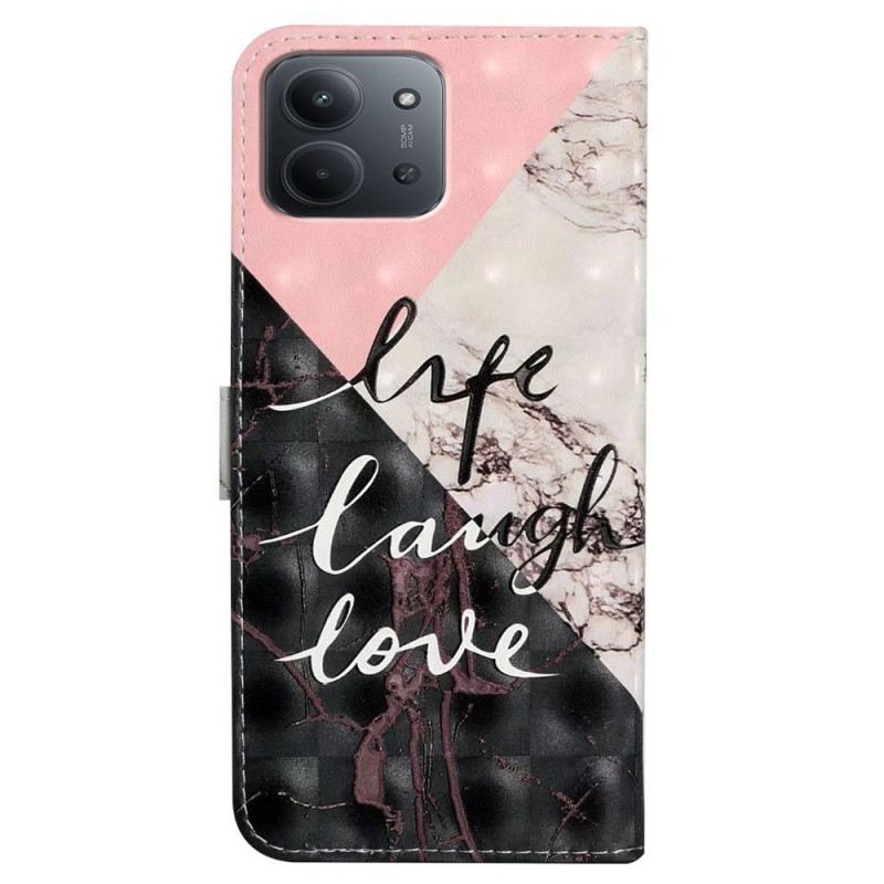 Kinyitható Bőrtok Poco C85 Élet Nevetés Szerelem