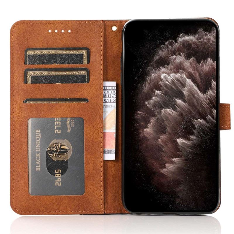 Kinyitható Bőrtok Poco C85 Kétszínű