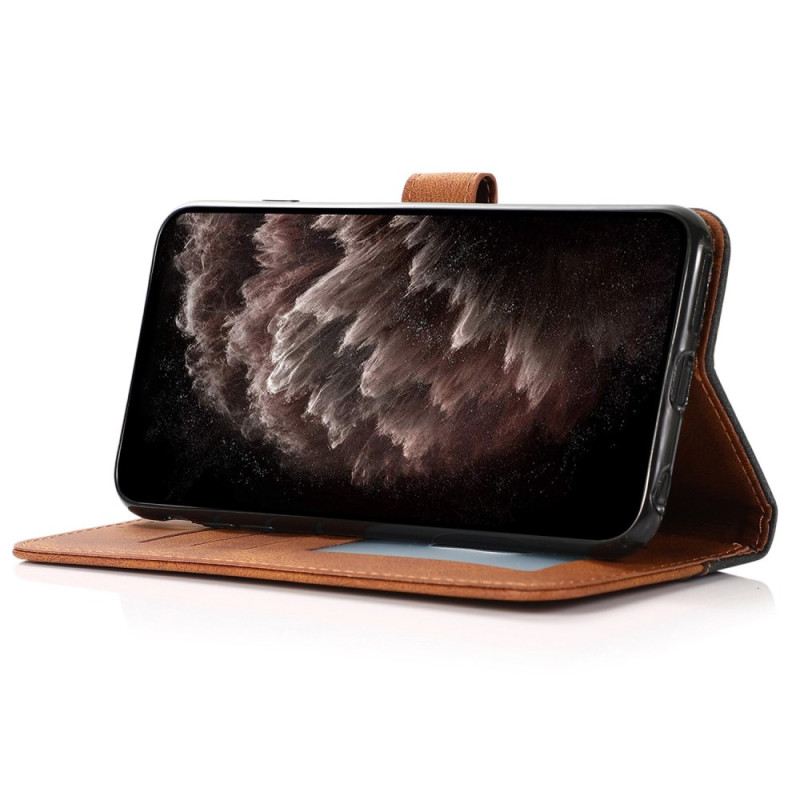 Kinyitható Bőrtok Poco C85 Kétszínű