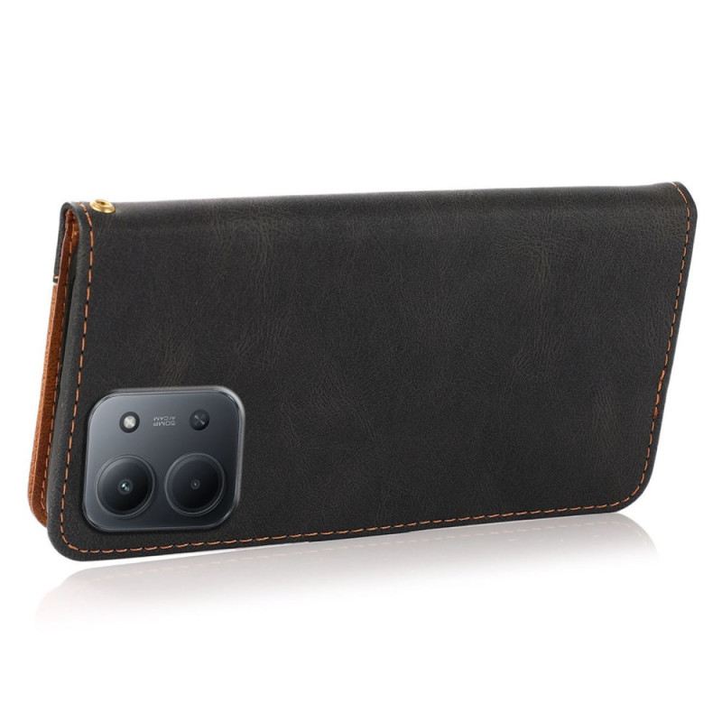 Kinyitható Bőrtok Poco C85 Kétszínű