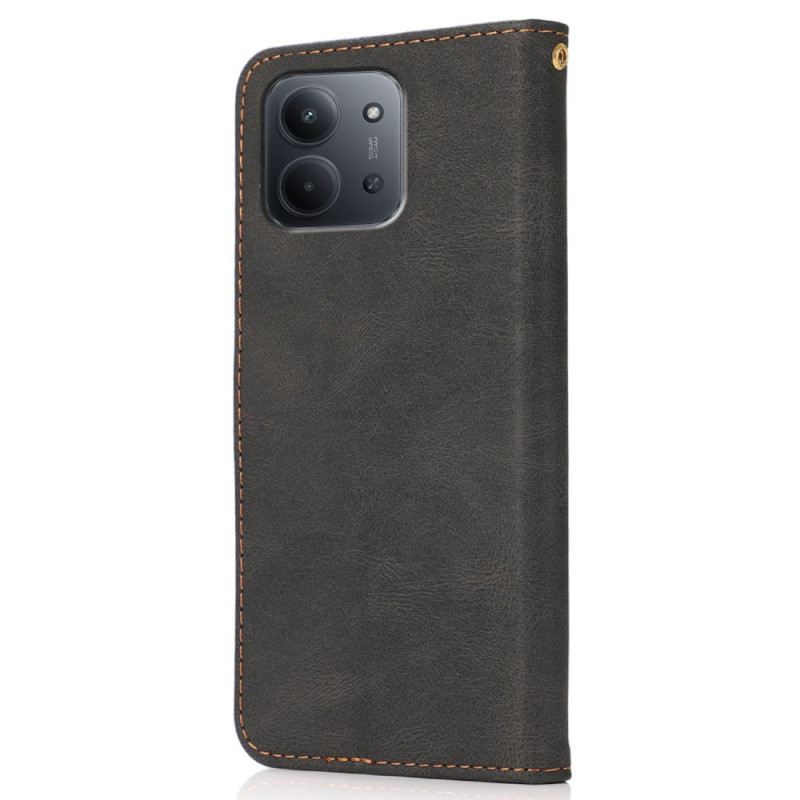 Kinyitható Bőrtok Poco C85 Kétszínű