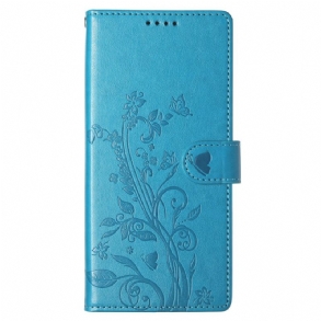 Kinyitható Bőrtok Poco C85 Virágos